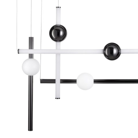 Lampa wisząca O-LINE L-4 LED czarna 110 cm