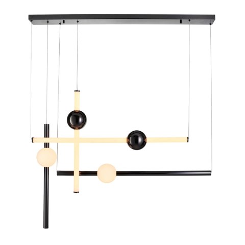 Lampa wisząca O-LINE L-4 LED czarna 110 cm