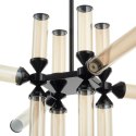 Lampa wisząca QUADRO-12 LED bursztynowe szklane klosze