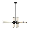 Lampa wisząca QUADRO-12 LED bursztynowe szklane klosze