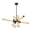 Lampa wisząca QUADRO-12 LED bursztynowe szklane klosze