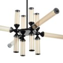 Lampa wisząca QUADRO-12 LED bursztynowe szklane klosze