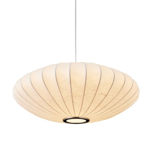 Lampa wisząca SILK FLAT biała 60 cm - nowoczesna i minimalistyczna