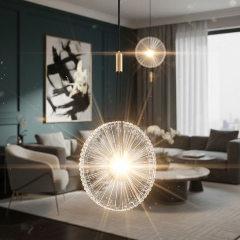 Lampa wisząca SUNBLAST - LED 20 cm, złota
