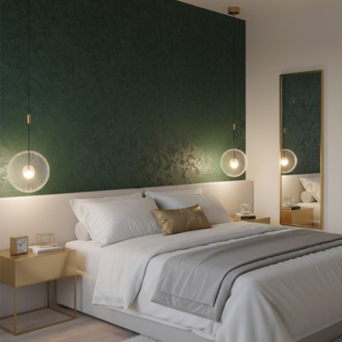 Lampa wisząca SUNBLAST - LED 20 cm, złota