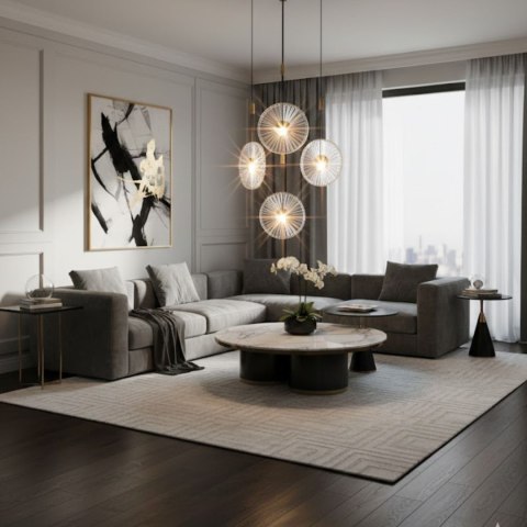 Lampa wisząca SUNBLAST - LED 20 cm, złota