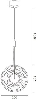 Lampa wisząca SUNBLAST - LED 20 cm, złota