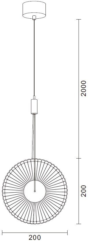 Lampa wisząca SUNBLAST - LED 20 cm, złota