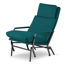 Designerski fotel Mane XZ Morski Velvet - idealny do salonu lub sypialni