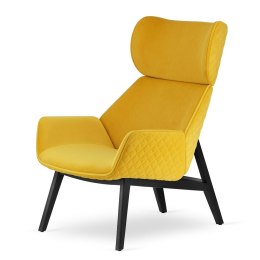 Fotel Serio żółty - designerski fotel do salonu i gabinetu