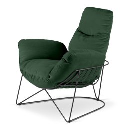 Fotel Vang XZ Butelkowy Velvet - elegancki fotel wypoczynkowy