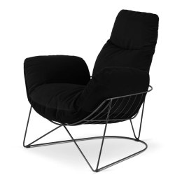 Fotel Vang XZ Czarny Velvet - elegancki akcent w Twoim domu