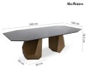 MaMaison stół jadalniany CELESTE 240 złoty / czarny