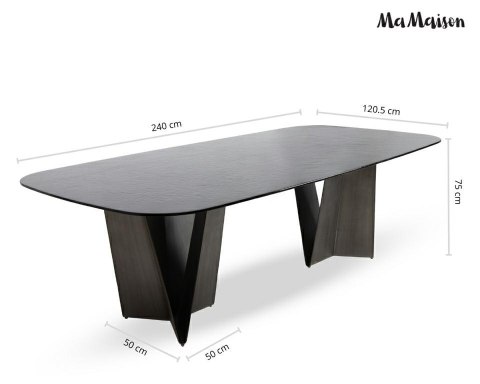 MaMaison stół jadalniany DUNE 240 czarny