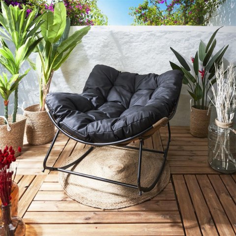 Fotel ogrodowy Tulum czarny ( Rozmiar: uniwersalny )