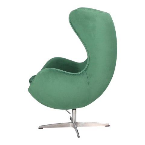 Fotel Jajo Velvet zielone/ srebrna podstawa ( Rozmiar: uniwersalny )