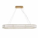 Lampa wisząca ADONIS 100 cm - elegancki żyrandol w złocie i krysztale