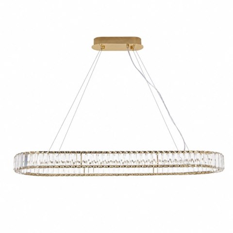 Lampa wisząca ADONIS 100 cm - elegancki żyrandol w złocie i krysztale