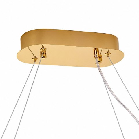 Lampa wisząca ADONIS 100 cm - elegancki żyrandol w złocie i krysztale