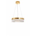 Lampa wisząca ALEXIS 40 cm - żyrandol złoty kryształowy