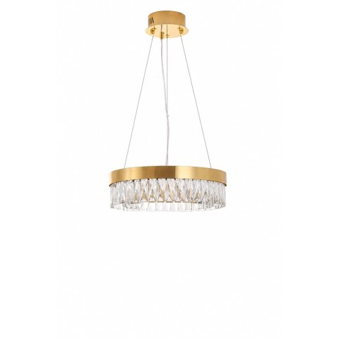 Lampa wisząca ALEXIS 40 cm - żyrandol złoty kryształowy