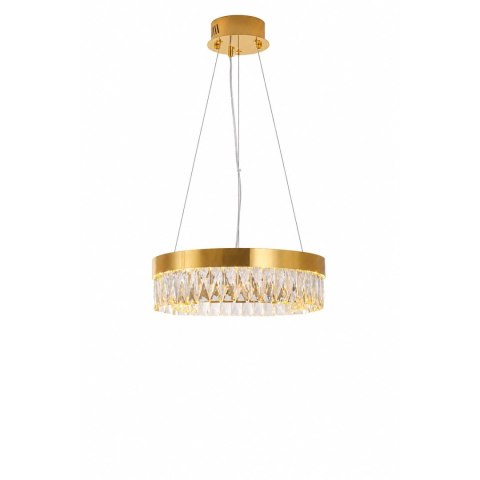 Lampa wisząca ALEXIS 40 cm - żyrandol złoty kryształowy