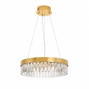 Lampa wisząca ALEXIS 40 cm - żyrandol złoty kryształowy