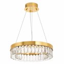 Lampa wisząca ALEXIS 40 cm - żyrandol złoty kryształowy