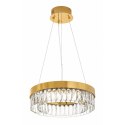 Lampa wisząca ALEXIS 60 cm - żyrandol złoty kryształowy