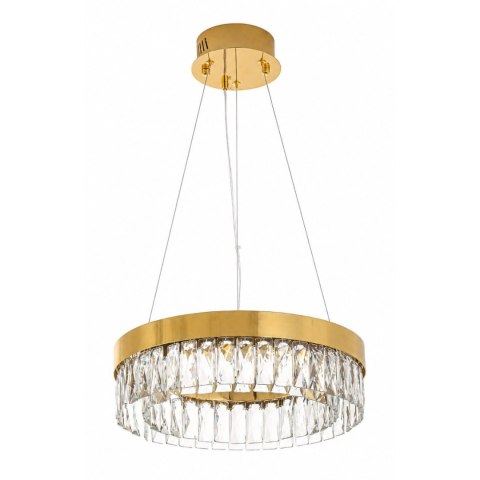 Lampa wisząca ALEXIS 60 cm - żyrandol złoty kryształowy