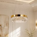 Lampa wisząca ALEXIS 60 cm - żyrandol złoty kryształowy