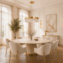 Lampa wisząca ALEXIS 60 cm - żyrandol złoty kryształowy
