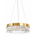 Lampa wisząca ALEXIS 60 cm - żyrandol złoty kryształowy
