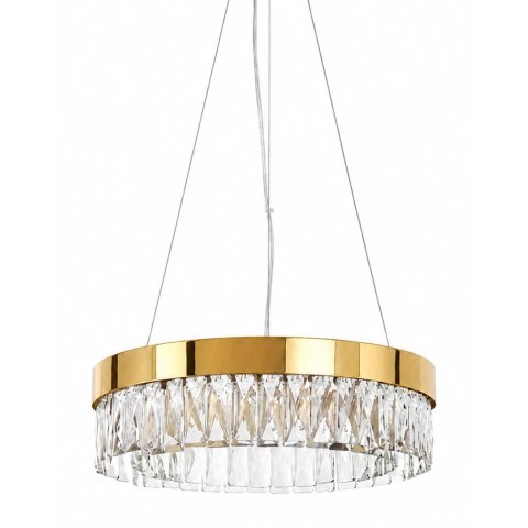 Lampa wisząca ALEXIS 60 cm - żyrandol złoty kryształowy