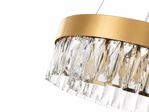 Lampa wisząca ALEXIS 60 cm - żyrandol złoty kryształowy