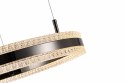 Lampa wisząca ARKADIA LED 60 cm - tytanowa z kryształowym pierścieniem