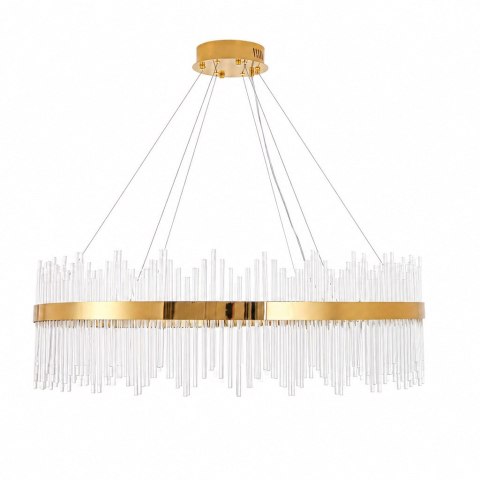 Lampa wisząca HESTIA 100 cm - żyrandol LED, złoty do salonu