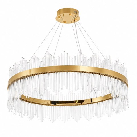Lampa wisząca HESTIA 100 cm - żyrandol LED, złoty do salonu