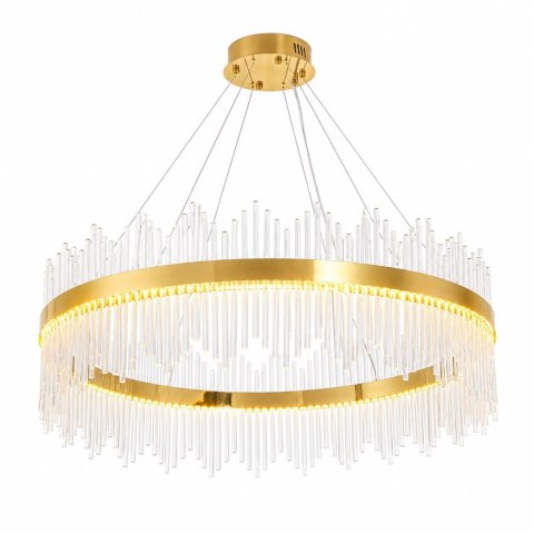 Lampa wisząca HESTIA 100 cm - żyrandol LED, złoty do salonu