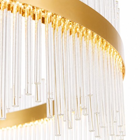 Lampa wisząca HESTIA 100 cm - żyrandol LED, złoty do salonu