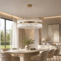 Lampa wisząca HESTIA 120 cm - żyrandol LED, złoty do salonu