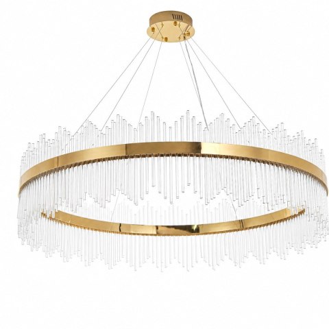 Lampa wisząca HESTIA 120 cm - żyrandol LED, złoty do salonu