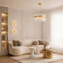 Lampa wisząca HESTIA 60 cm - żyrandol LED, złoty do salonu