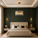 Lampa wisząca HESTIA 60 cm - żyrandol LED, złoty do salonu