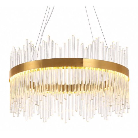 Lampa wisząca HESTIA 60 cm - żyrandol LED, złoty do salonu