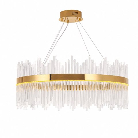 Lampa wisząca HESTIA 80 cm - żyrandol LED, złoty do salonu