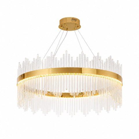 Lampa wisząca HESTIA 80 cm - żyrandol LED, złoty do salonu
