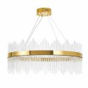 Lampa wisząca HESTIA 80 cm - żyrandol LED, złoty do salonu