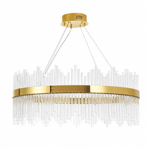 Lampa wisząca HESTIA 80 cm - żyrandol LED, złoty do salonu