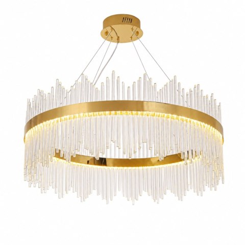 Lampa wisząca HESTIA 80 cm - żyrandol LED, złoty do salonu